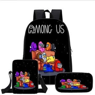 Among Us Game Plecak Plecak dla dzieci Crewmate Back To School Torba V Kolor A - Torebki damskie - miniaturka - grafika 1