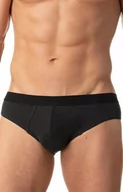 Majtki męskie - Key klasyczne slipy męskie z szeroką gumą czarne 2-Pack MPP 019 CZ, Kolor czarny, Rozmiar M, Key - Intymna - miniaturka - grafika 1