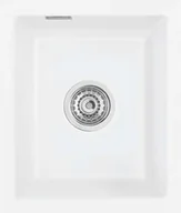 Zlewozmywaki - Zlewozmywak ceramiczny SYSTEMCERAM Mera 32 U Polar Korek automatyczny 5361 02 - miniaturka - grafika 1