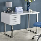 Biurka - Nowoczesne białe biurko B30 chromowana stal nawet jutro u Ciebie! - miniaturka - grafika 1