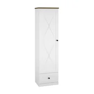 Szafy - Szafa jednodrzwiowa LILLE 03 dąb lefkas/biały - miniaturka - grafika 1