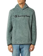 Koszulki męskie - Champion Legacy Outdoor Polar-Hooded Top Bluza męska, Verde Blg/Nero, S - miniaturka - grafika 1