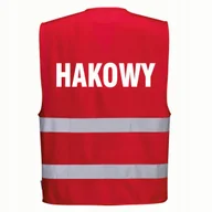 Odzież robocza - Kamizelka odblaskowa PORTWEST F474 Czerwony XXL/XXXL nadruk HAKOWY - miniaturka - grafika 1