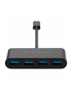 Kensington CH1200 USB-C 4 Port Hub, USB hub (Kolor: CZARNY) - Huby USB - miniaturka - grafika 1