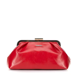 Damska torebka z imitacji skóry z zapięciem na bigiel czerwona - Torebki damskie Damska torebka z imitacji skóry z zapięciem na bigiel czerwona - Torebki damskie - miniaturka - grafika 1