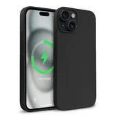 Etui i futerały do telefonów - Crong Color Cover Magnetic - Etui iPhone 15 Plus MagSafe (czarny) - miniaturka - grafika 1