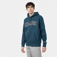 Bluzy sportowe męskie - Męska bluza dresowa nierozpinana z kapturem CHAMPION Hooded Sweatshirt - granatowa - miniaturka - grafika 1
