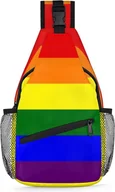 Torebki damskie - Kerota AU280 LGBT Pride Rainbow Flag Plecak na ramię Mężczyźni Kobiety Rainbow Crossbody Torba na ramię na klatkę piersiową do podróży Piesze wycie... - miniaturka - grafika 1