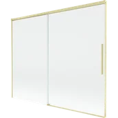 Parawany nawannowe - Mexen Rox parawan nawannowy 2-skrzydłowy rozsuwany 190 x 150 cm, transparent, złoty szczotkowany - 8C9-190-001-55-00 - miniaturka - grafika 1