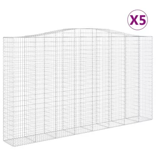 Kosze gabionowe, 5 szt, 400x50x220/240 cm, galwanizowane żelazo Lumarko! - Ogrodzenia - miniaturka - grafika 3