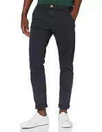 Spodenki męskie - Blend BHNight męskie spodnie chinosy, z materiału, spodnie chinosy ze stretchem, krój slim fit, Dark Navy Blue (74645), 31W / 30L - miniaturka - grafika 1
