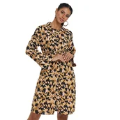 Sukienki - Sukienka damska Vero Moda Rie Ls luźna przed kolano brązowa-XS - miniaturka - grafika 1