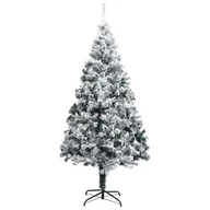 Choinki - vidaXL Lumarko Sztuczna choinka, flokowana śniegiem, zielona, 300 cm, PVC 328478 - miniaturka - grafika 1