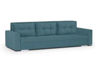 Kanapa sofa 3 os z funkcją spania sprężyny bonell FOLLER turkusowa - Sofy i kanapy - miniaturka - grafika 1