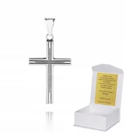 Biżuteria dla dzieci - 925 Srebrny Krzyżyk Katolicki 1,73 g 4 cm K11 - miniaturka - grafika 1