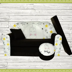 Galeriatrend Sofa Dziecięca Kanapa Łóżko Śpiący Jednorożec - Łóżka dla dzieci i młodzieży - miniaturka - grafika 1