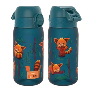 ION8 Zielona butelka na wodę dla dzieci w czerwone pandy 350 ml - Bidony dla dzieci - miniaturka - grafika 1