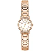 Zegarki damskie - Różowozłoty zegarek Guess Melody z bransoletą GW0468L3 - miniaturka - grafika 1