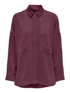 Koszule damskie - ONLY Koszula sztruksowa w kolorze bordowym - miniaturka - grafika 1