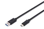 Kable USB - Assmann Kabel USB USB A - USB C męskie - męskie czarny1.8 m AK-300136-018-S - miniaturka - grafika 1
