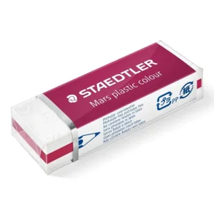 Gumka techniczna Mars Plastic różowa Staedtler 1 szt. - Długopisy - miniaturka - grafika 1