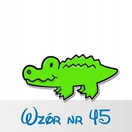 Naklejki na ścianę - Naklejka na ścianę 50cm Krokodyl 45, 50x24 cm - miniaturka - grafika 1