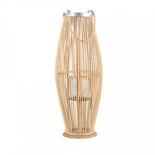 Beliani Lampion jasne drewno 72 cm TAHITI - Poduszki ogrodowe - miniaturka - grafika 1