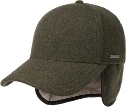 Czapka Vaby z Nausznikami by Stetson, ciemno-oliwkowy, M (56-57 cm) - Czapki i chusty sportowe męskie - miniaturka - grafika 1