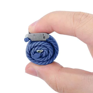 Crong Wave Band – Pleciony pasek do Apple Watch 42/44/45 mm (niebieski) - Akcesoria do smartwatchy - miniaturka - grafika 5