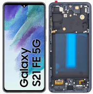 Pozostałe akcesoria do telefonów - WYŚWIETLACZ LCD DO SAMSUNG GALAXY S21 FE 5G OLED RAMKA CZARNA SM-G990B - miniaturka - grafika 1