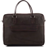 Teczki i aktówki - Belveder Skórzana torba do pracy brązowa BV80 - miniaturka - grafika 1