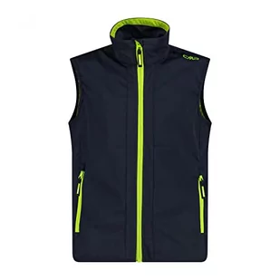 CMP - Kamizelka typu Light Softshell dla dzieci, B.Blue-Limegreen, 98, B.Blue-Limegreen - Odzież sportowa dziecięca - miniaturka - grafika 1