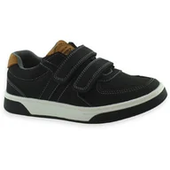 Buty dla chłopców - Półbuty dla chłopca na rzep American Club XD 128 Czarne - miniaturka - grafika 1