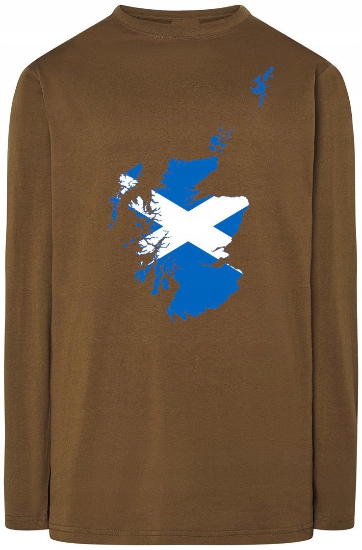 Szkocja Męska Modna Bluza Longsleeve Nadruk R.4XL