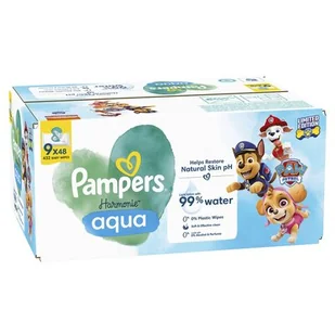 Chusteczki nawilżane PAMPERS Harmonie Aqua Psi Patrol (432 szt.) - Chusteczki nawilżane - miniaturka - grafika 1