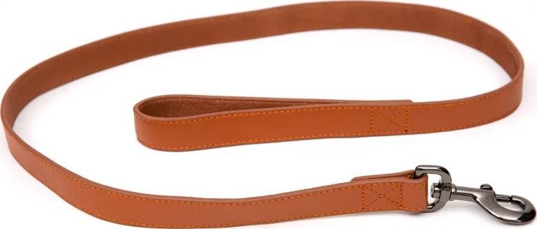 Paw Paw Love - Dog Leash leather Large, 120x2,5cm - Cognac