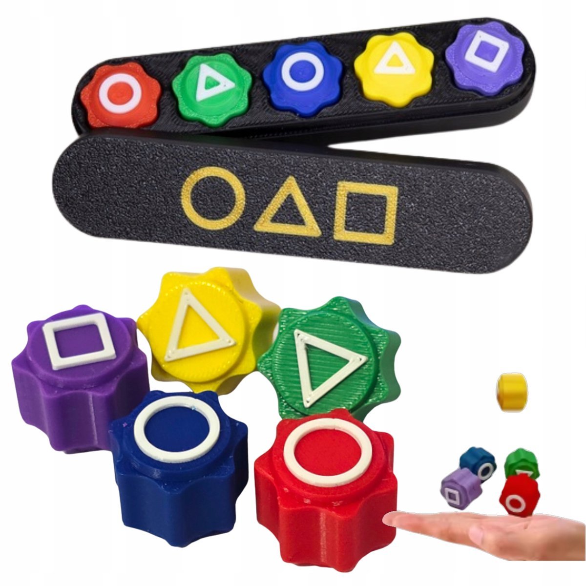 KOŚCI DO KOREAŃSKIEJ GRY GONGGI GONGI SQUID GAME HACELE + PUDEŁKO