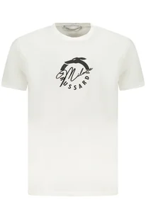 TRUSSARDI KOSZULKA Z KRÓTKIM RĘKAWEM MĘSKA BIAŁA - Koszulki męskie - miniaturka - grafika 1