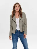 Kurtki damskie - ONLY Kurtka z imitacji skóry Ava 15102997 Szary Regular Fit - miniaturka - grafika 1