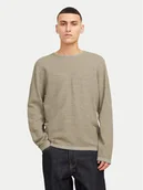 Swetry męskie - Jack & Jones Sweter George 12268279 Beżowy Regular Fit - miniaturka - grafika 1