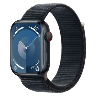 Apple Watch 9 GPS + Cellular 45mm Aluminium Sport Czarny - Smartwatch - miniaturka - grafika 1