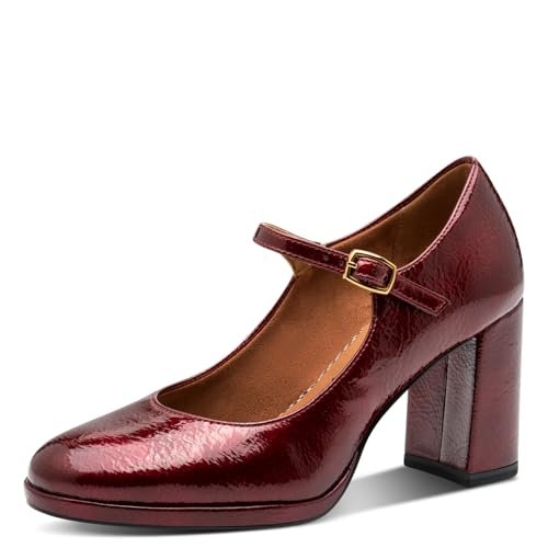 Tamaris Damskie czółenka z paskiem 1-22462-45, Merlot, 39 EU