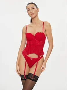 Hunkemöller Biustonosz top Mariah Bustier 203565 Czerwony - Biustonosze - miniaturka - grafika 1