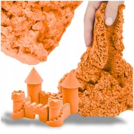 Masy plastyczne - PIASEK KINETYCZNY MAGICZNY KINETIC PIASKOLINA 1KG POMARAŃCZOWY MIĘKKI - miniaturka - grafika 1