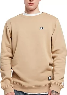 Bluzy męskie - STARTER BLACK LABEL Męska bluza Starter Essential Crewneck z okrągłym dekoltem, kolor beżowy, L, beżowy unionowy, L - grafika 1