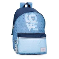 Plecaki szkolne i tornistry - Pepe Jeans Noni Denim Plecak Szkolny Laptop 15,6 cala Niebieski 31x44x17,5 cm Poliester by Joumma Bags, Niebieski, Talla única, plecak szkolny - miniaturka - grafika 1