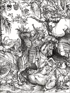 Plakaty - St. George on Horseback Slaying the Dragon, Lucas Cranach the Elder - plakat Wymiar do wyboru: 70x100 cm - miniaturka - grafika 1