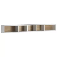 Półki do salonu - Półka BALLADE kolor biały styl nowoczesny do wewnątrz hakano - FURNITURE/SHELF/HEL/BALLADE/WHITE+OAKSR - miniaturka - grafika 1