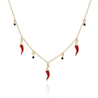 Naszyjniki - Naszyjnik papryczki chili, srebro 925 - miniaturka - grafika 1