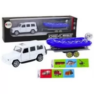 Samochody i pojazdy dla dzieci - Terenówka z przyczepą i motorówką - miniaturka - grafika 1